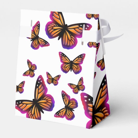 Hübsche, elegante Schmetterlinge Geschenkschachtel (Rückseite)