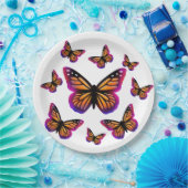 Hübsche, elegante Schmetterlinge Pappteller (Party)