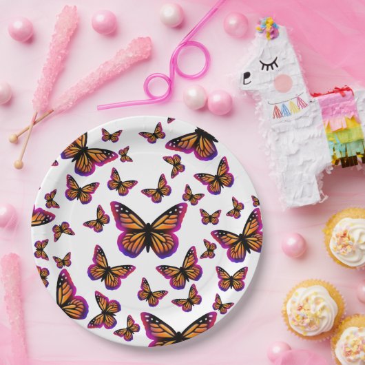 Hübsche, elegante Schmetterlinge Pappteller (Party)