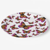 Hübsche, elegante Schmetterlinge Pappteller (Schrägansicht)