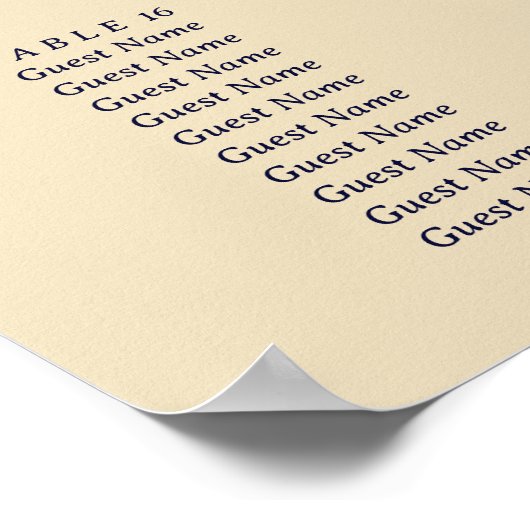 Hübsche elegante Sonnenblumen Hochzeitsstichtabell Poster (Ecke)