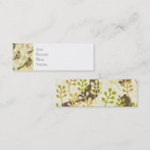 Hübsche Elegante Vögel im Baumkronenmuster Mini Visitenkarte (Vorne/Hinten)