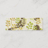 Hübsche Elegante Vögel im Baumkronenmuster Mini Visitenkarte (Rückseite)