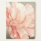 Hübsche Elegante Wasserfarben Peach Peony Wedding Planer (Rückseite)