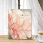 Hübsche Elegante Wasserfarben Peach Peony Wedding Planer<br><div class="desc">Entdecken Sie den Charme unseres Personalisierten Peach Peony Planners. Mit einer atemberaubenden, Single großen Pfirsichpfirsichpfirsichpferde Blume verbindet dieser Planer Eleganz mit einer persönlichen Touch. Fügen Sie Ihren Namen für ein einzigartiges, benutzerdefiniertes Accessoire hinzu, das sich deutlich bemerkbar macht. Die Anpassungsoption macht sie zu einem besonderen Geschenk für die Braut oder...</div>