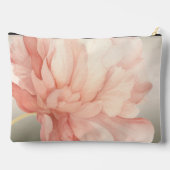 Hübsche Elegante Wasserfarben Peach Peony Zubehörtasche (Rückseite)