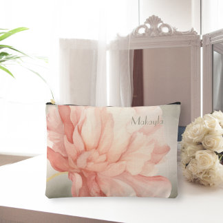 Hübsche Elegante Wasserfarben Peach Peony Zubehörtasche