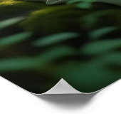 Hübsche elfenhafte Fee, die Klarinette spielt Poster (Ecke)