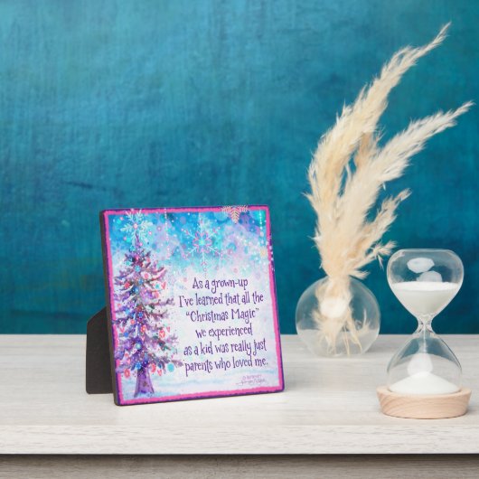 Hübsche Eltern machen Weihnachten magisch inspirie Fotoplatte (InSitu)