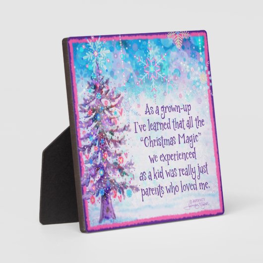 Hübsche Eltern machen Weihnachten magisch inspirie Fotoplatte (Vorderseite)