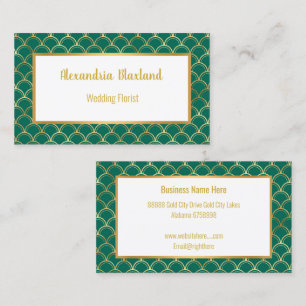 HÜBSCHE EMERALD MERMAID WHITE BUSINESS CARD VISITENKARTE