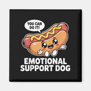 Hübsche emotionale Unterstützung Hot Dogs Puff Mot Magnet