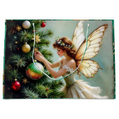 Hübsche Engel Fee Weihnachten Große Geschenktüte (Vorderseite)