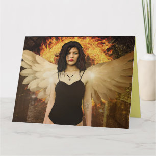 HÜBSCHE ENGEL KUNST FANTASY GOTHIC GEBURTSTAGSKART KARTE