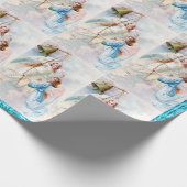 Hübsche Engel mit Bell Wrapping Paper Geschenkpapier (Ecke)