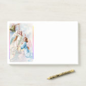 Hübsche Engel mit Glocke Post-it Klebezettel (Auf Schreibtisch)