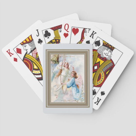 Hübsche Engel mit Glocke Spielkarten (Rückseite)