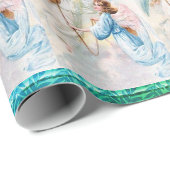 Hübsche Engel mit Glockenverpackungspapier Geschenkpapier (Rolleneckpunkt)