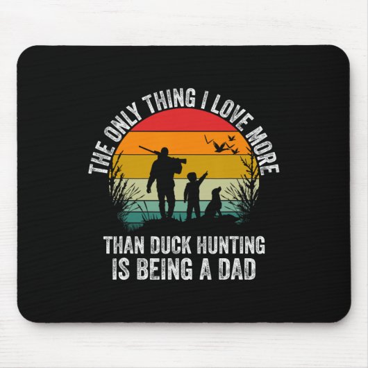 Hübsche Entenjagd mit Vater-Hunde-Design für Duck Mousepad (Vorne)