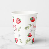 Hübsche Erdbeere "Berry Sweet" Babydusche Pappbecher (Rechts)