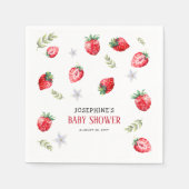 Hübsche Erdbeere "Berry Sweet" Babydusche Serviette (Vorderseite)