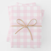 Hübsche Erdbeere Milkshake Rosa Buffalo Kariert Geschenkpapier Set (Beispiel)