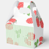 Hübsche Erdbeere und Streifen nach Kundenwunsch Gr Geschenkschachtel (Rückseite)