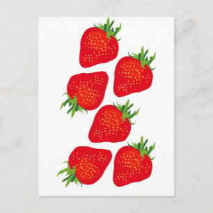 Hübsche Erdbeeren Postkarte