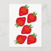 Hübsche Erdbeeren Postkarte (Vorderseite)