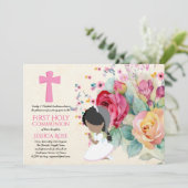 Hübsche Erste Heilige Kommune lädt Blume ein Einladung (Stehend Vorderseite)