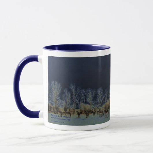 Hübsche Eselburro-Herde Nightscape Tasse (Links)