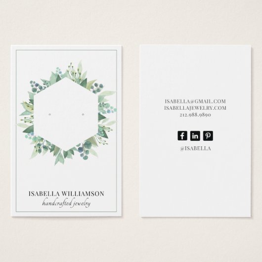 Hübsche Eukalyptus Greenerings-Werbekarten (Vorne & Hinten)