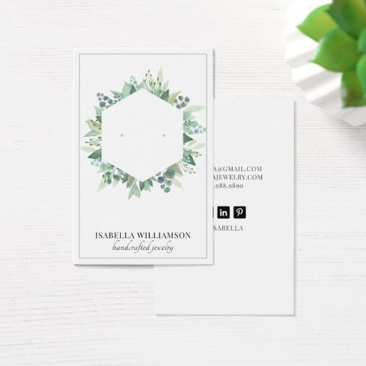 Hübsche Eukalyptus Greenerings-Werbekarten (Schreibtisch)