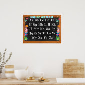 Hübsche Eule Alphabet individuell anpassbar Poster (Küche)