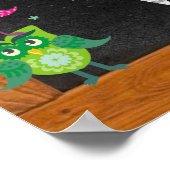 Hübsche Eule Alphabet individuell anpassbar Poster (Ecke)