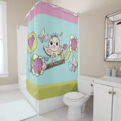 Hübsche Eule, Blume, SchmetterlingsSummer Duschvorhang (Beispiel)