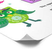 Hübsche Eule Multiplikationstabelle Anpassbar Poster (Ecke)