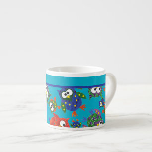Hübsche Eulen Bunte Kleine Espressotasse