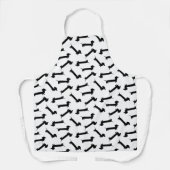 Hübsche Extra-lange Dackeln Schwarz-Weiß Schürze (Vorderseite)