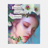 Hübsche Faible Blume in Fantasy Art Fleecedecke (Vorderseite)