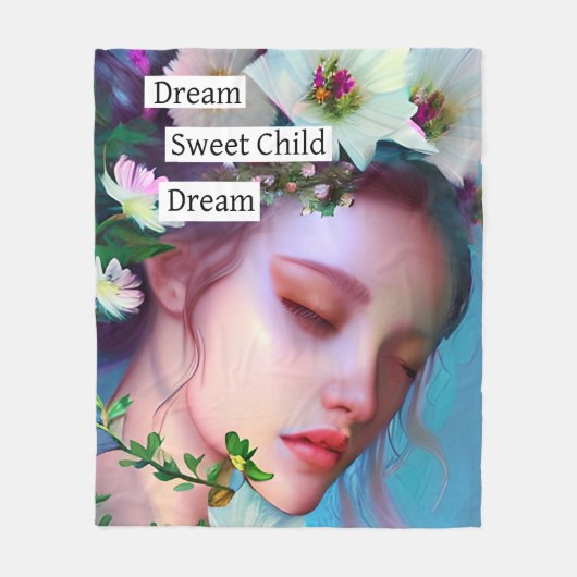 Hübsche Faible Blume in Fantasy Art Fleecedecke (Vorderseite)