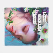 Hübsche Faible Blume in Fantasy Art Fleecedecke (Vorderseite (Horizontal))