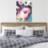 Hübsche Faible Blume in Fantasy Art Leinwanddruck (Insitu (Schlafzimmer))