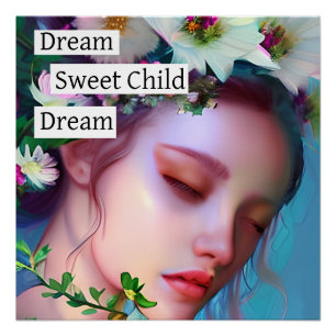 Hübsche Faible Blume in Fantasy Art Poster