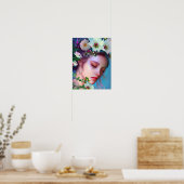 Hübsche Faible Blume in Fantasy Art Poster (Küche)