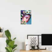 Hübsche Faible Blume in Fantasy Art Poster (Heimbüro)