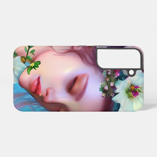 Hübsche Faible Blume in Fantasy Art Samsung Galaxy Hülle (Rückseite (Horizontal))