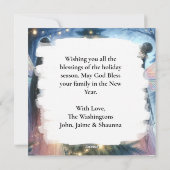 Hübsche Fairies schmücken den Weihnachtsbaum Feiertagskarte (Rückseite)