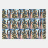 Hübsche Fairies schmücken den Weihnachtsbaum Geschenkpapier Set (Vorderseite)