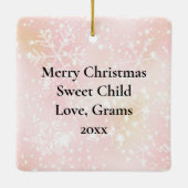 Hübsche Fairies schmücken den Weihnachtsbaum Keramikornament (Rückseite)